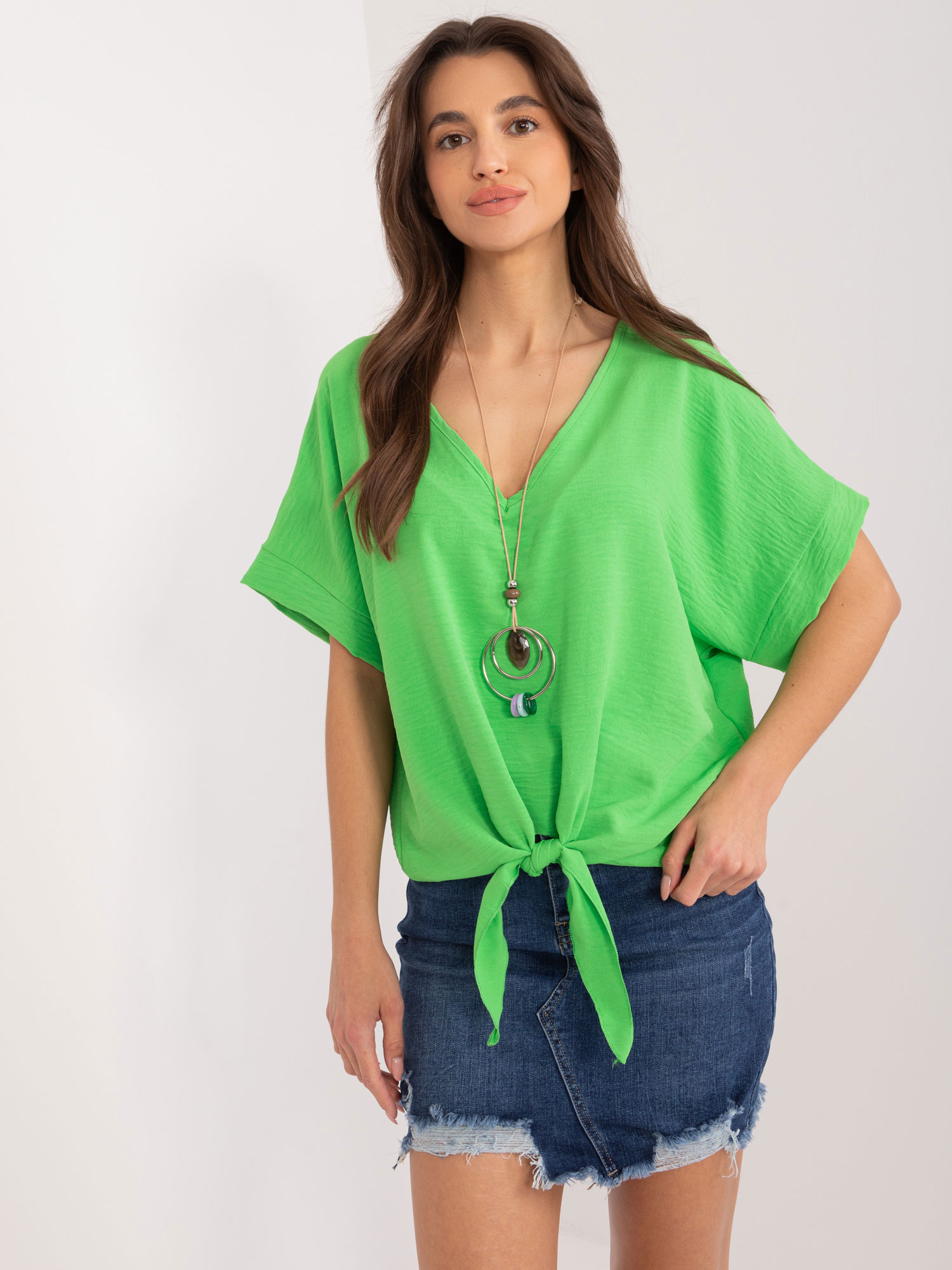 damska bluzka, elegantna damska bluzka, zelena bluzka